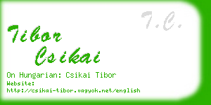 tibor csikai business card